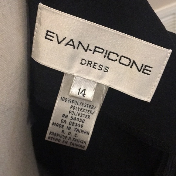 Evan Picone black dress .  Size 14.  EUC - Picture 7 of 7